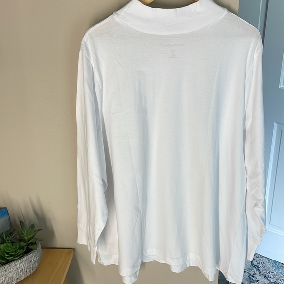 Woman Within petite long sleeve mock neck tee shirt NWOT - Picture 3 of 9